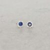 Sara Sapphire Silver Cluster Earrings Heidi Kjeldsen Jewellery ER4981 ER6056 still