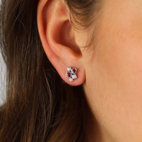 Trine Ruby and Diamond Bubble Earrings Heidi Kjeldsen Jewellers ER6007 (1)