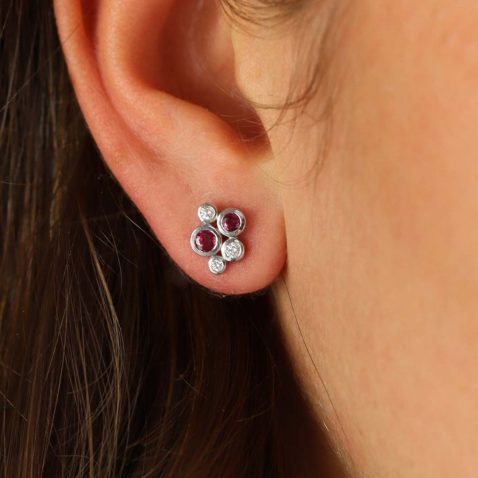 Trine Ruby and Diamond Bubble Earrings Heidi Kjeldsen Jewellers ER6007 (2)