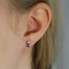 Viola Amethyst White Topaz Silver Earrings Heidi Kjeldsen Jewellery ER4859 ER6061 model