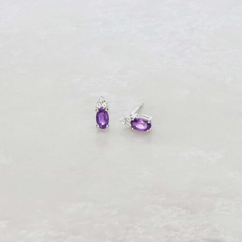 Viola Amethyst and White Topaz Earrings Heidi Kjeldsen Jewellery ER4859 ER6061 still