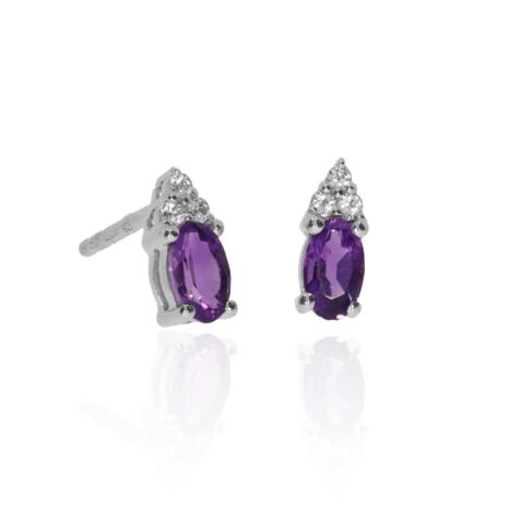 Viola Amethyst and White Topaz Earrings Heidi Kjeldsen Jewellery ER4859 ER6061 white