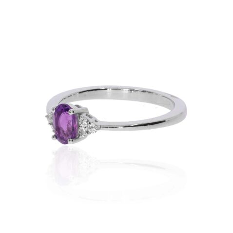 Viola Amythest White Topaz Silver Ring Heidi Kjeldsen Jewellery R1848 R5018 side