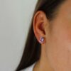 Viola Amythest rub over Earrings Heidi Kjeldsen Jewellery ER4898 ER6059
