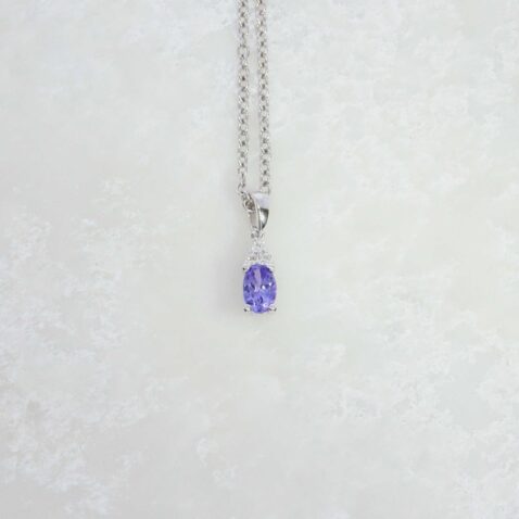 Viola Tanzanite Round White Gold Pendant Heidi Kjeldsen Jewellery P1578 P1749 still