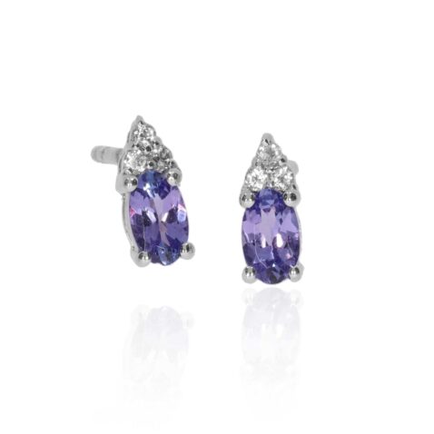 Viola Tanzanite White Topaz Silver Earrings Heidi Kjeldsen Jewellery ER4861 ER6063 white