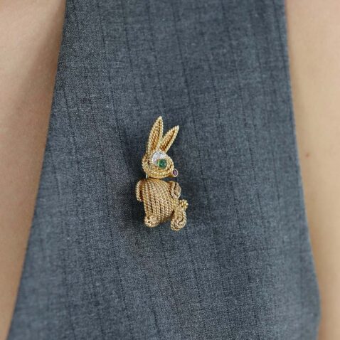 Clara A Vintage Van Cleef and Arples Rabbit Brooch Heidi Kjeldsen Jewellers PLBR0002