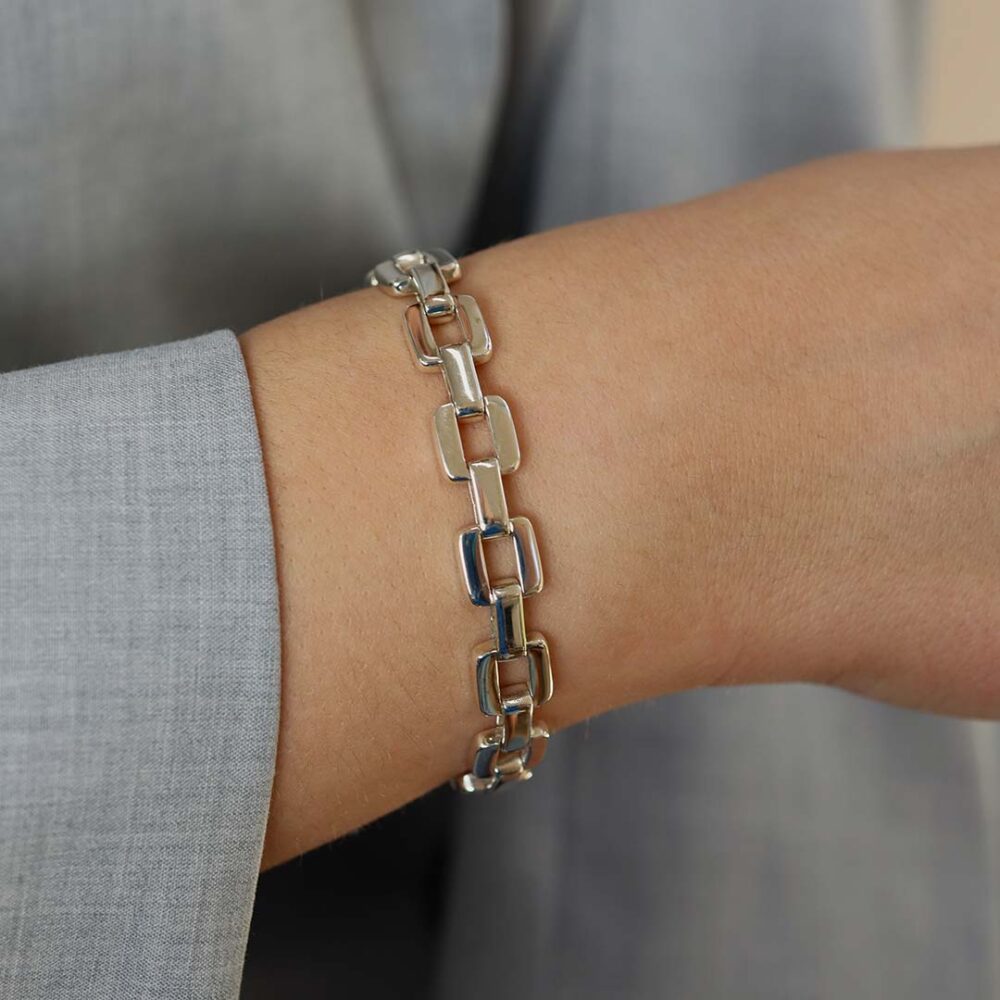 Clara Square Link Bracelet Heidi Kjeldsen Jewellers PLBL0009
