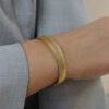 Clara Vintage Large Flat Etched Design Bracelet Heidi Kjeldsen Jewellers PLBL0005