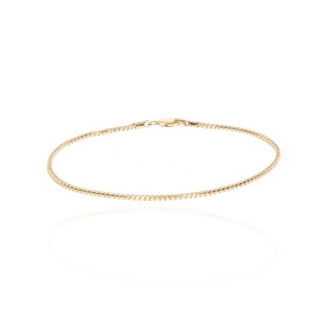 Eliza 9ct Yellow Gold Franco Bracelet Heidi Kjeldsen Jewellery BL4165 white