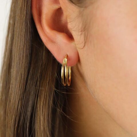 Eliza Oval Split Hoop Earrings Heidi Kjeldsen Jewellers ER6016 (1)