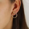 Eliza Yellow Gold Circle Earrings Heidi Kjeldsen Jewellers ER6015 (1)