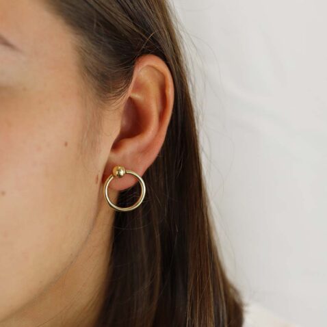 Eliza Yellow Gold Circle Earrings Heidi Kjeldsen Jewellers ER6015