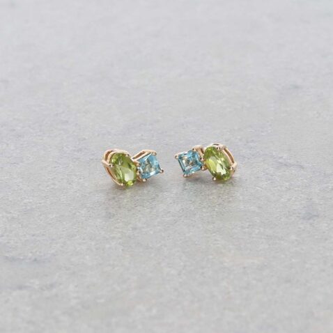 Freja Blue Topaz and Peridot Earrings Heidi Kjeldsen Jewellery ER5092 still