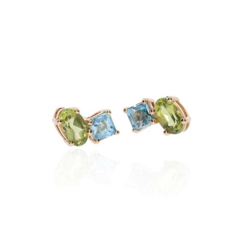 Freja Blue Topaz and Peridot Earrings Heidi Kjeldsen Jewellery ER5092 white