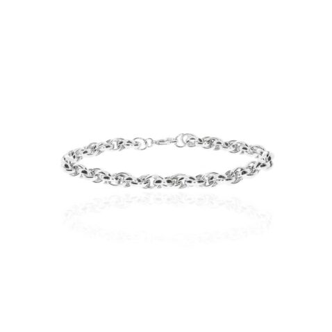 Helle Silver Interlinked Bracelet Heidi Kjeldsen Jewellery BL4167 white