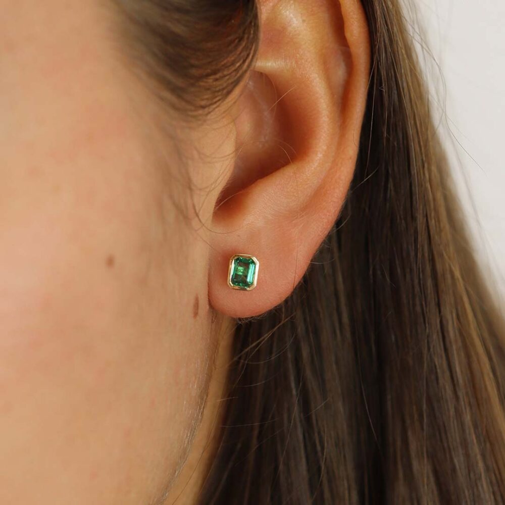 Jette Emerald Earstuds Heidi Kjeldsen Jewellers ER6008