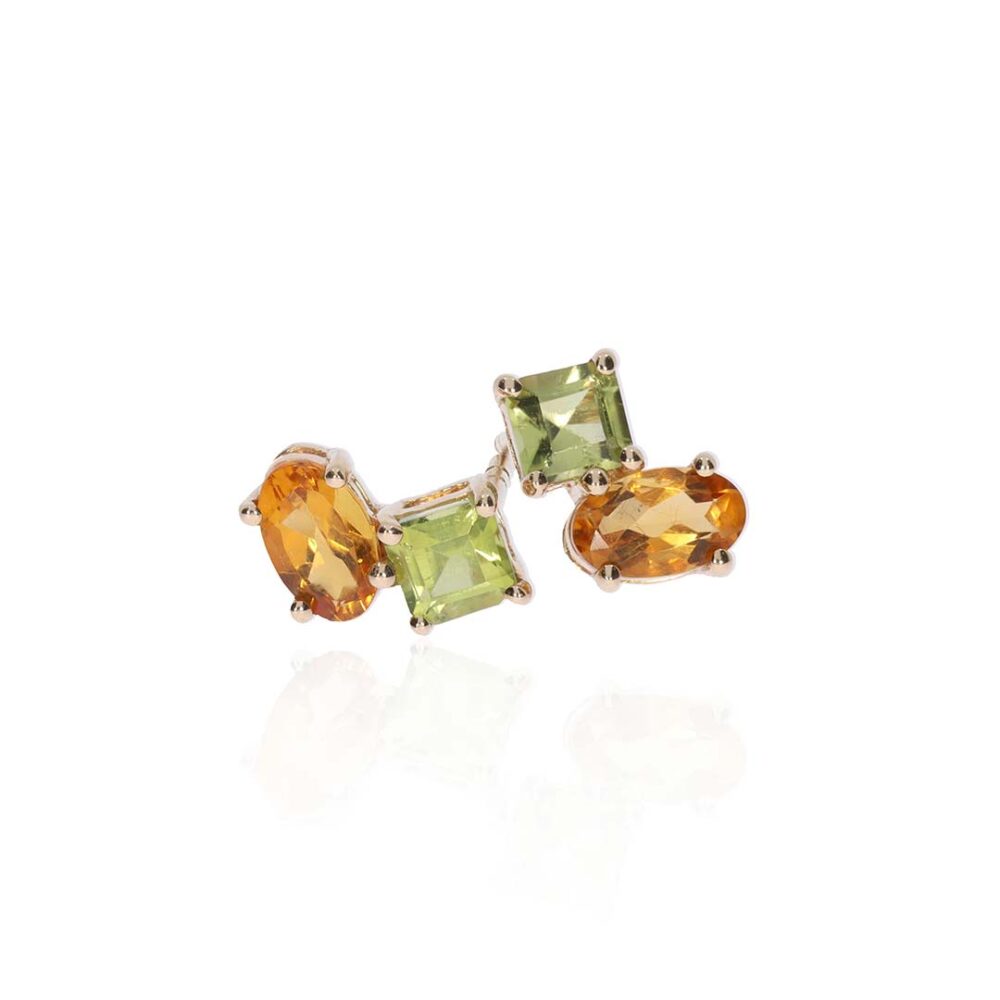 Nanna Heidi Kjeldsen Jewellery Peridot Citrine Earrings ER5091 white1