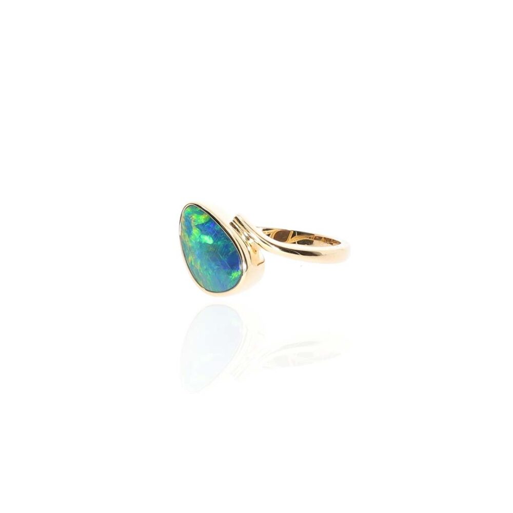 Per Free Form Opal Gold Ring Heidi Kjeldsen Jewellery R4987 white