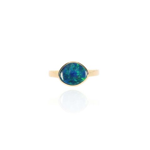 Per Free Form Opal Gold Ring Heidi Kjeldsen Jewellery R4988 white