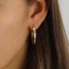 Pre Loved Diamond Yellow Gold Hooped Earrings Heidi Kjeldsen Jewellers PLER0088 (1) (1)