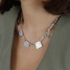 Pre Loved Rustic Square Sterling Silver Neckace Heidi Kjeldsen Jewellers PLNL0008
