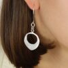 Pre Loved Sterling Silver Circle Drop Earrings Heidi Kjeldsen Jewellers PLER0009