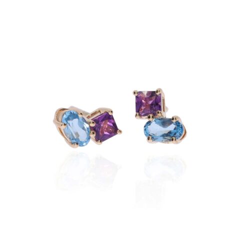 Viola Amethsyt and Blue Topaz Earrings Heidi Kjeldsen Jewellery ER5094 white