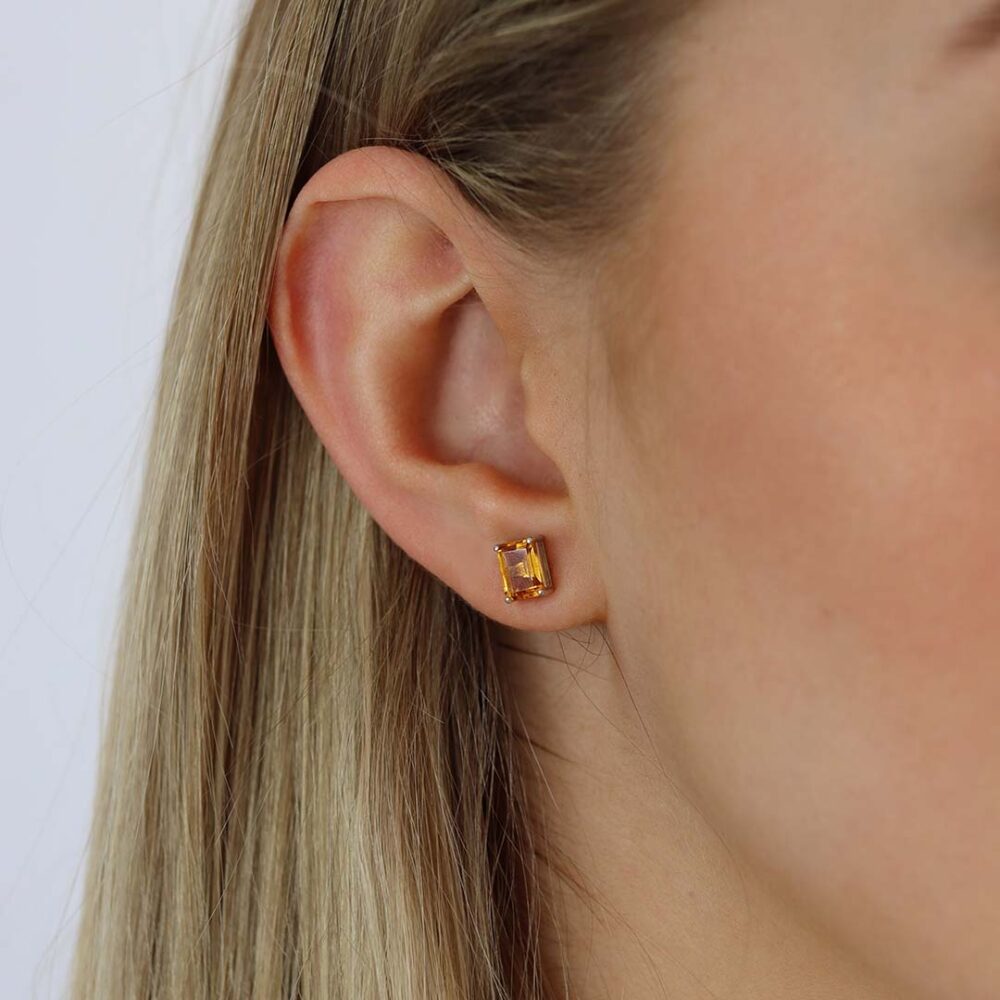 Dorit Citrine Claw Set Earrings Heidi Kjeldsen Jewellers ER6058