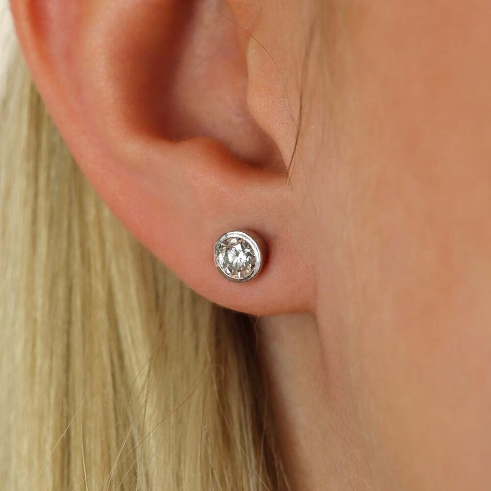 Karina Laboratory Grown Diamond Rub Over Earrings Heidi Kjeldsen Jewellers ER5045