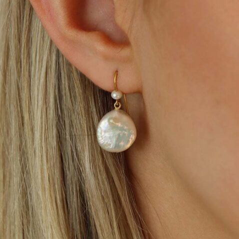 Margit Coin Pearl Drop Earrings Heidi Kjeldsen Jewellers ER6068 Copy (1)