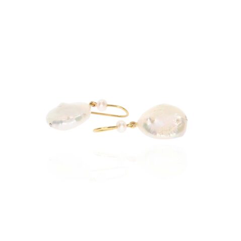 Margit Coin Pearl Drop earrings Heidi Kjeldsen Jewellery ER6068 white