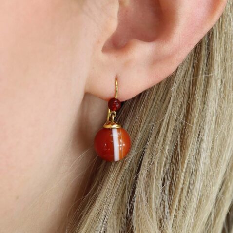 Naja Cornelian Drop Earrings Heidi Kjeldsen Jewellers ER6069