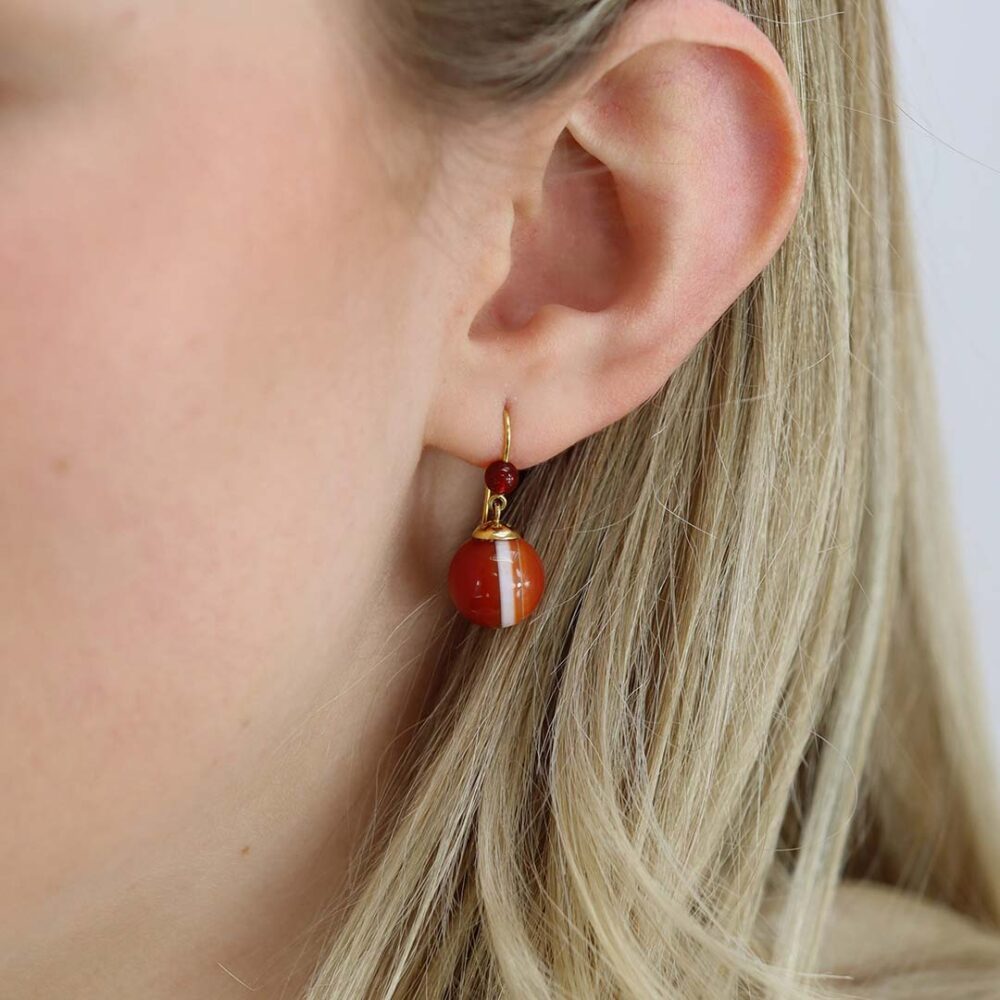 Naja Cornelian Drop Earrings Heidi Kjeldsen Jewellers ER6069