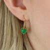 Naja Jade and Cultured Pearl Heart Drop Earrings Heidi Kjeldsen Jewellers ER5099