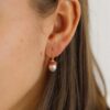 Naja Pink Freshwater Pearl Acorn Drop Earrings Heidi Kjeldsen Jewellers ER5102