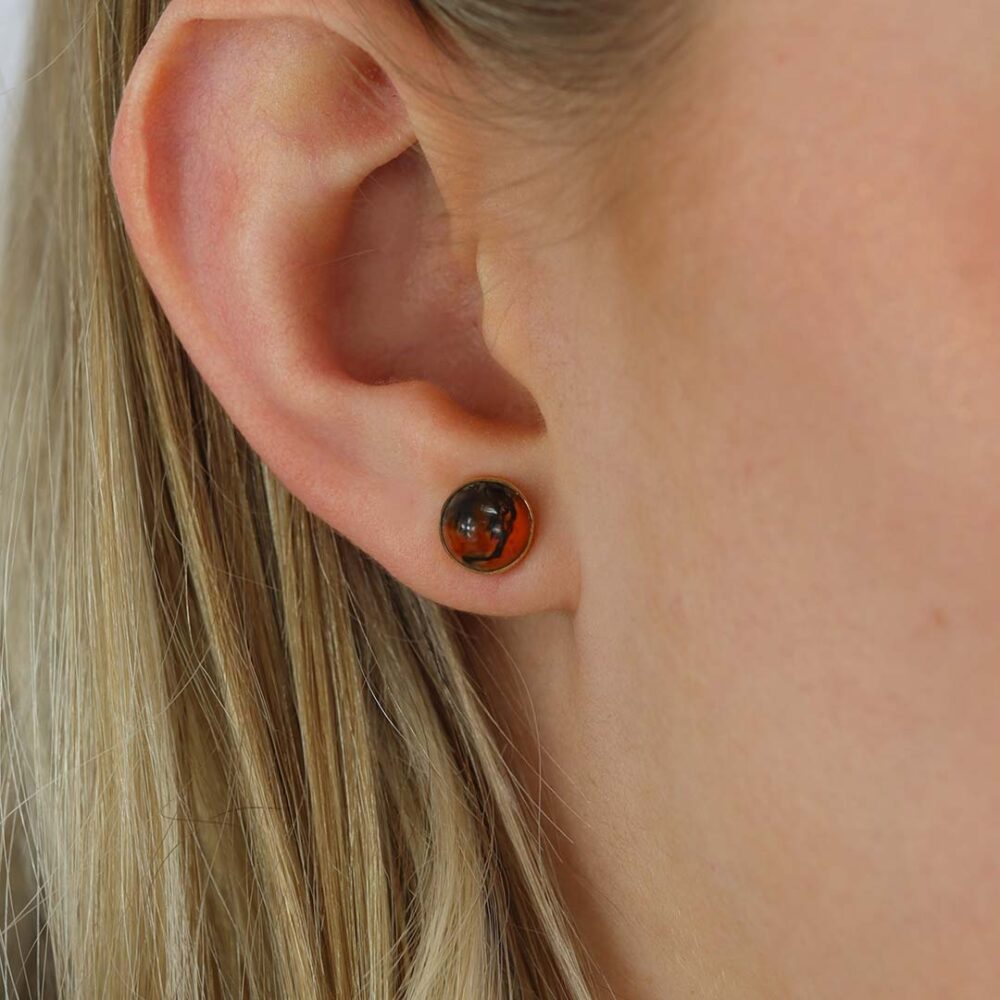 Naja Red and Green Moss Agate Earrings Heidi Kjeldsen Jewellers ER5103 (1)