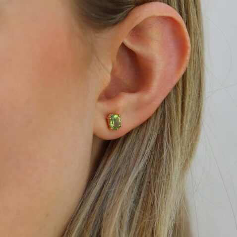 Nanna Oval Peridot Earrings Heidi Kjeldsen Jewellers ER5085