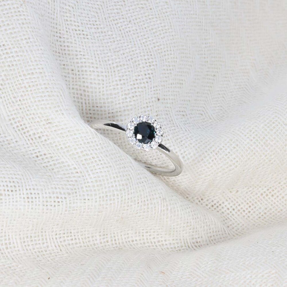 Sara Sapphire Silver Cluster Ring Heidi Kjeldsen Jewellery R5013 still