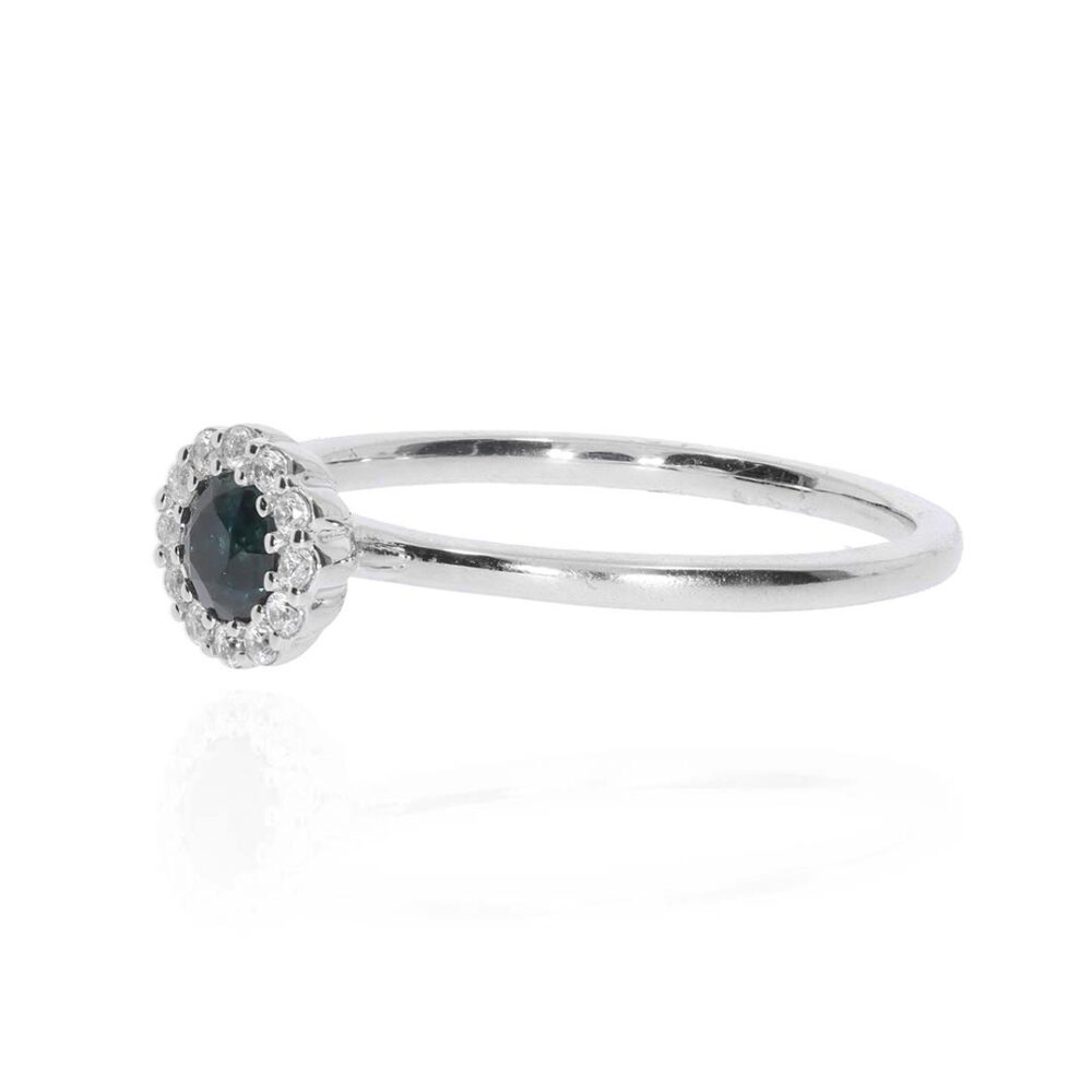 Sara Sapphire Silver Cluster Ring Heidi Kjeldsen Jewellery R5013 white