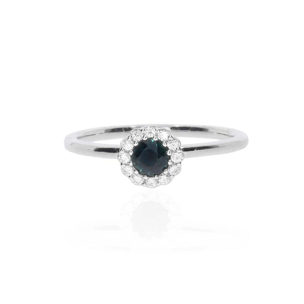 Sara Sapphire Silver Cluster Ring Heidi Kjeldsen Jewellery R5013 white1