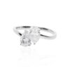Sofia Moissanite Pear Ring By Heidi Kjeldsen Jewellery R4972 white