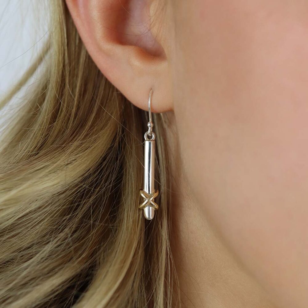 Tove Gold and Sterling Silver Kiss Heidi Kjeldsen Jewellers ER6065