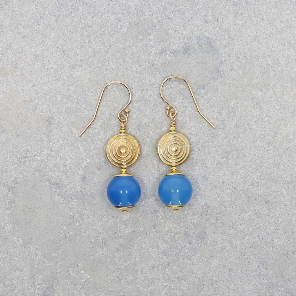 Naja Blue Agate Drop Earrings Heidi Kjeldsen Jewellery ER6046 still