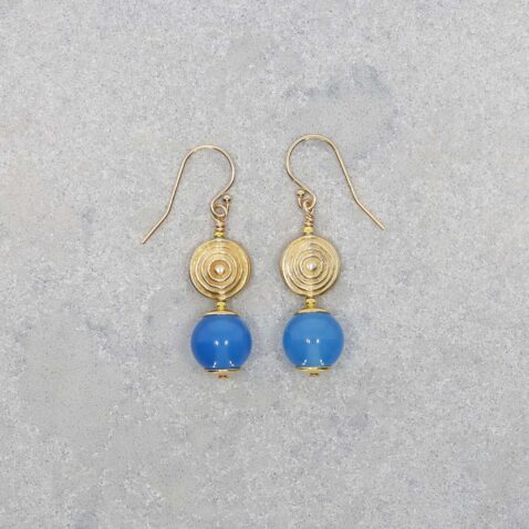 Naja Blue Agate Drop Earrings Heidi Kjeldsen Jewellery ER6046 still