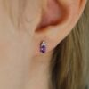 Amethyst White Topaz Silver Earrings Heidi Kjeldsen Jewellery ER4859 model