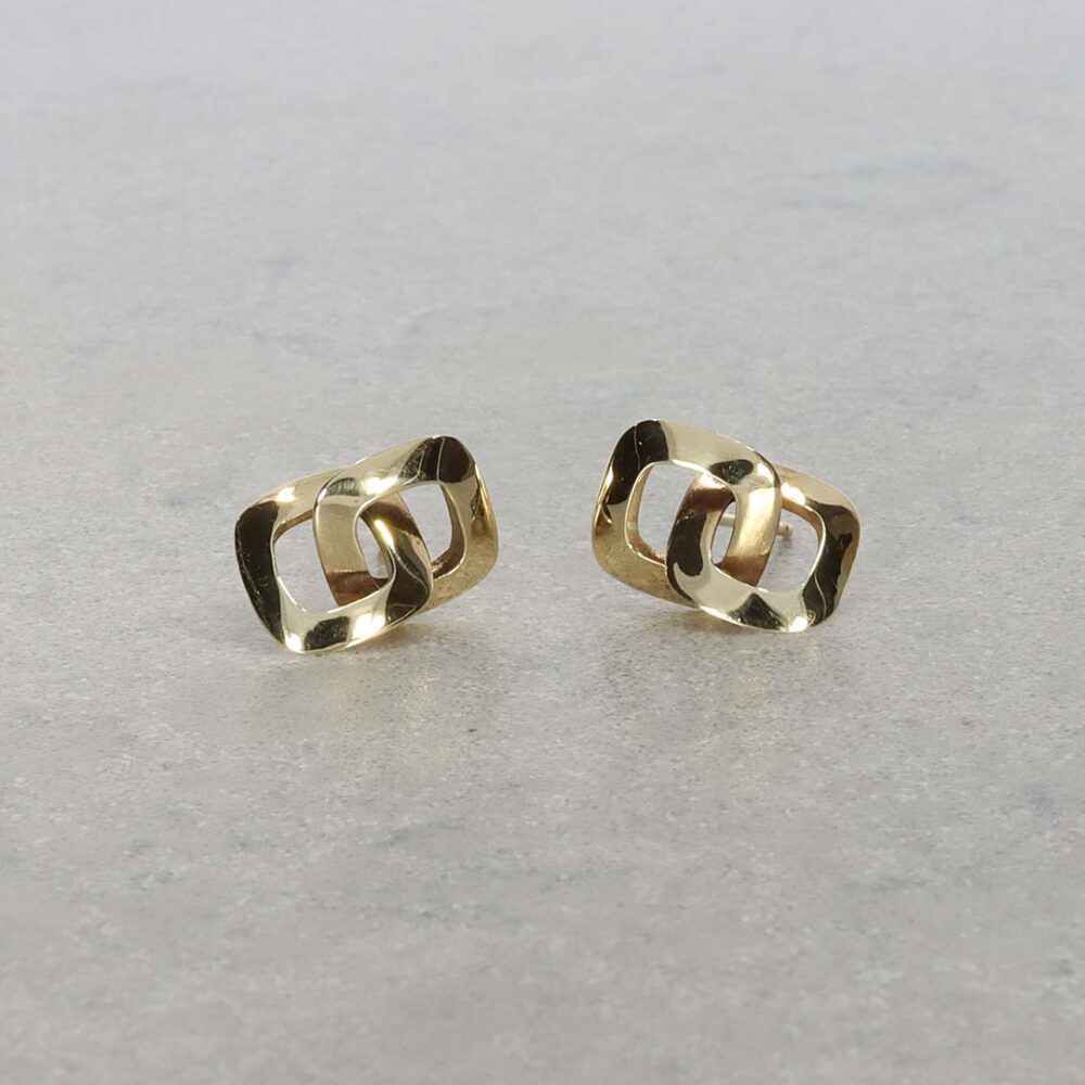 Eliza 9ct Yellow Gold Square Drop Earrings Heidi Kjeldsen Jewellery ER6019 still