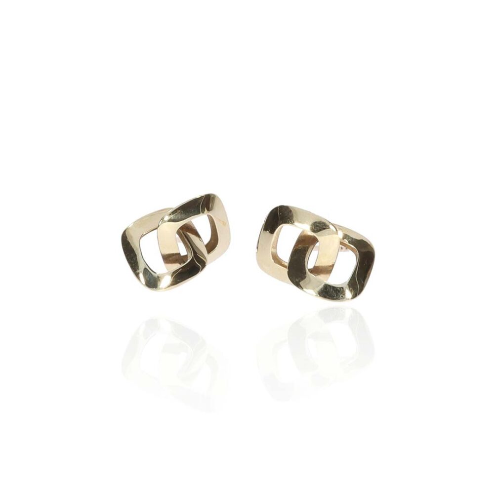 Eliza 9ct Yellow Gold Square Drop Earrings Heidi Kjeldsen Jewellery ER6019 white1