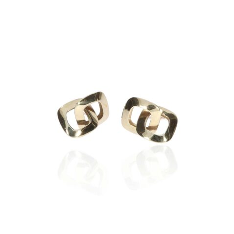 Eliza 9ct Yellow Gold Square Drop Earrings Heidi Kjeldsen Jewellery ER6019 white1