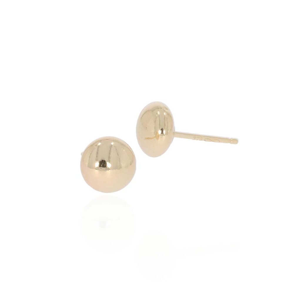Eliza 9ct Yellow Gold Stud Earrings Heidi Kjeldsen Jewellery ER6018 white